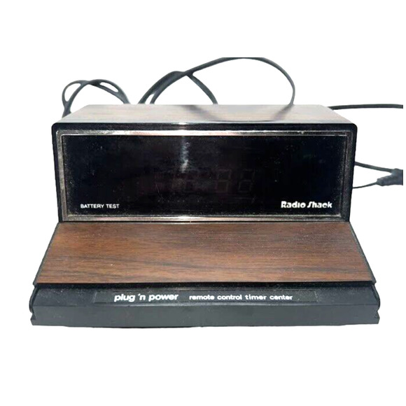 Vtg Retro Radio Shack Plug 'N Power 61-2679A Remote Control Time Center Clock - Picture 2 of 6